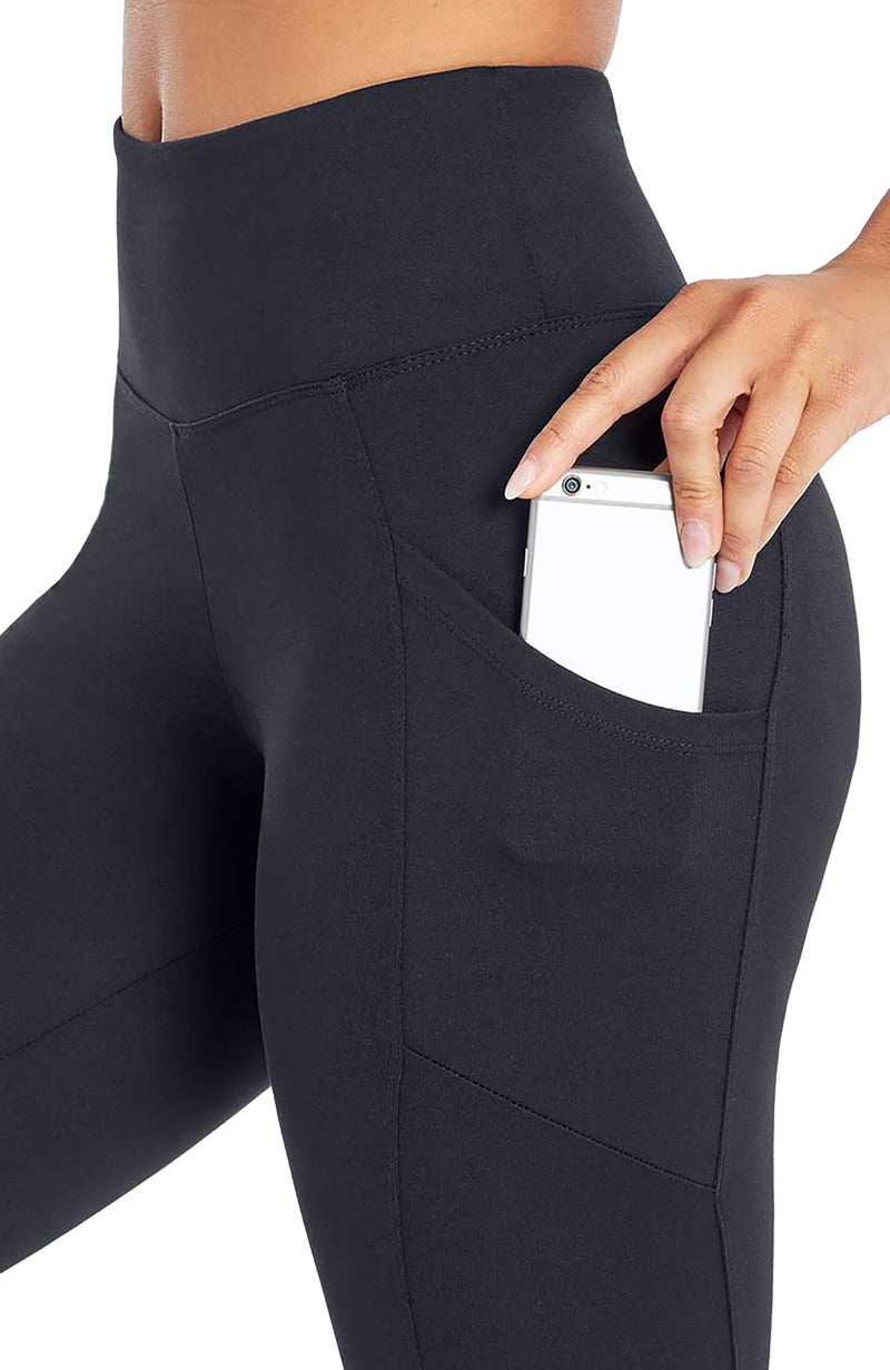 Marika Drew High Waist Tummy Control Mid-Calf Legging, Black, Large - Image 3